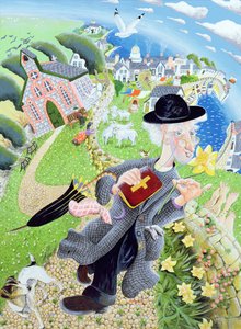 Parson Eli Jenkins ber en bön till alla och alla, 2007 (akryl på panel)